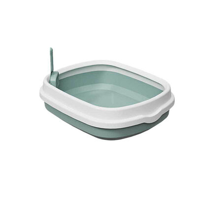 Wholesale Extra Large Cat Litter Box, Durable Anti-Spill Low Entry Pet Litter Pan with Scoop